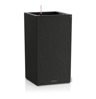 Obrázok produktu pre LECHUZA CANTO Slatestone 30 high, Kvetináč, Voľne stojace, Plast, Tmavo šedá, Štvorec, Vnútorná / vonkajšia