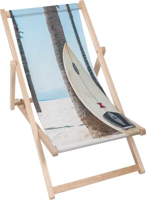 Produktbild von Dreamroots Liegestuhl klappbar Holz, Buchenholz bis zu 130 kg, Sonnenliege klappbar mit 3-stufiger Neigungsregulierung der Rückenlehne, Surfboard