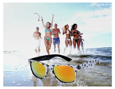 Produktbild von Sonnenbrille Nerd Brille Weiß Schwarz Smiley