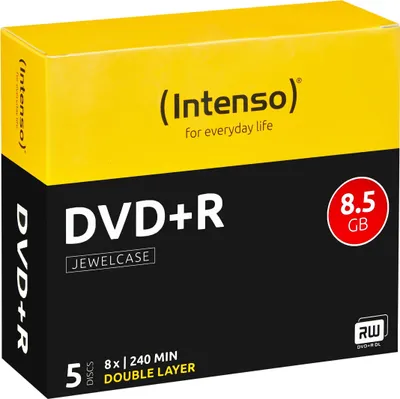 Produktbild von Intenso 4311245 DVD+DL 8x JC 8,5GB Intenso           5St
