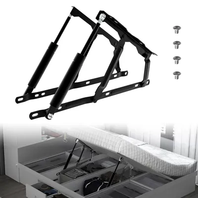 Bettlift-Mechanismus 53 cm, 2er-Set, schwarz, 60 kg Tragkraft