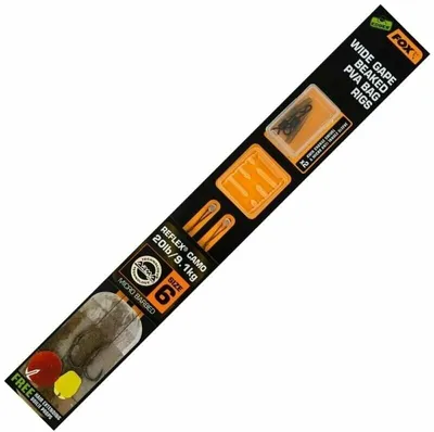 Zdjęcie produktu dla Fox Leaders Edges Wide Gape Beaked PVA Bag Rigs 2 szt Hook Size 6 Weight 9,1 kg