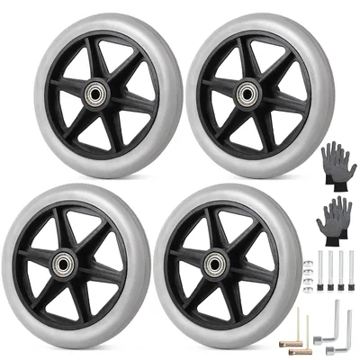 Produktbild von Solidchoice – Set mit 4 Ersatzrädern für Rollatoren, 150 mm