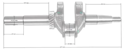 Obrázek produktu pro Zongshen Xp200 6,5Hp 22,2Mm 50Mm klikový hřídel 100003818
