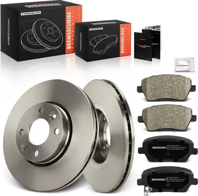 Productafbeelding van Frankberg 2x remschijven 4x remblokken vooras voor Dacia Logan Express MCV Pick-up Nissan Note Renault Clio III