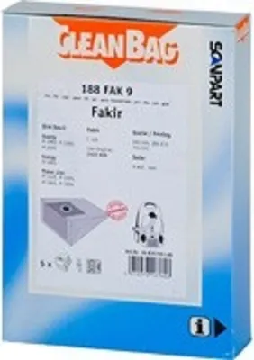 Produktbild von CleanBag Staubsaugerbeutel 188FAK9 für Fakir