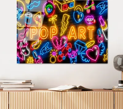 Image de Wallity, UV-751 70 x 100, Peinture décorative en verre trempé, Multicolore, 100 % verre trempé, 70 x 100 cm