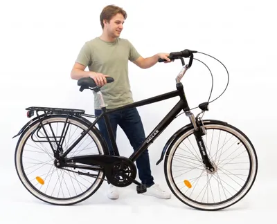 Produktbild von Dallas Bike Herren Trekkingrad 28 Zoll - Federgabel - 7-Gang Shimano Nexus - Nabendynamo - Alu-Rahmen L 20" - Schwarz