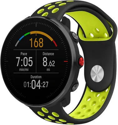 Produktbild von Strap-it Polar Vantage M Sportarmband (Schwarz/Gelb)