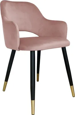 Obrázok produktu pre Ružové kreslo NAPO VELVET GOLD
