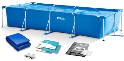 Produktbild von Rahmen-Gartenpool 450 x 220 x 84 cm 2 in 1 INTEX 28273