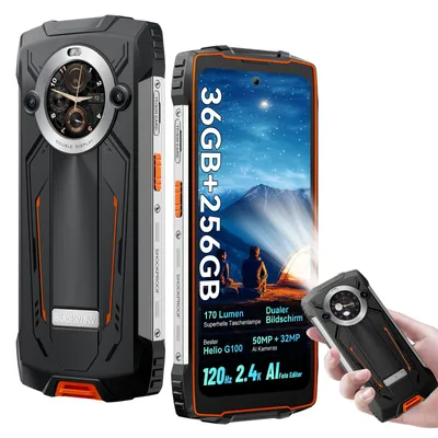 Produktbild von 2026 Blackview BV8200 Robustes Outdoor Handy 36GB+ 256GB,6,5" FHD+1.3'' Doppel Bildschirm, 8800mAh, 50MP, Helio G100, NFC, IP68, 170 Lumen