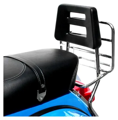 Produktbild von Verchromter Gepäckträger für Vespa PX 125 150 200 hinten mit Rückenlehne