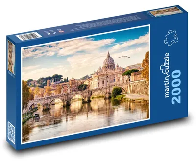 Obrázok produktu pre Puzzle 2000 Vatikán - Bazilika a most - martinpuzzle