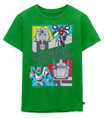 Produktbild von Spreadshirt Transformers Earth Spark Terraner Spruch Kinder Premium T-Shirt, 122/128 (6 Jahre), Grün