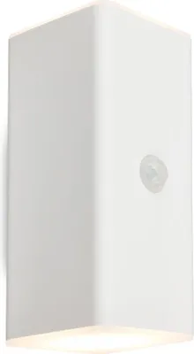 Produktbild von Briloner Kuni LED Wandleuchte Aussen, Bewegungsmelder, Dämmerungssensor, Akku, Weiß, Maße: 15,5 x 6,5 x 8,5 cm