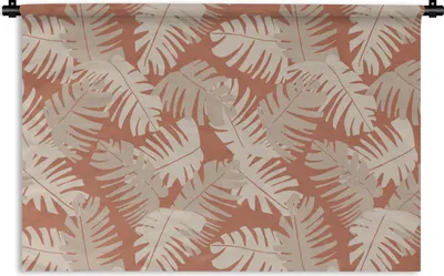 Produktbild von MuchoWow® Wandteppich Wandbehang Sommer - Blätter - Braun 120x80 cm Tapisserie Dekoration Wandtuch - Wanddekorationen - Wandtücher