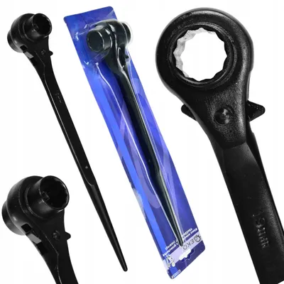 Obrázok produktu pre Geko Kľúč montážny s račňou na lešenie 19/22 mm