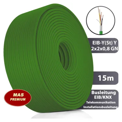 Produktbild von 15m  EIB-Y(St)Y2x2x0,8GN Busleitung Telekommunikationbusleitung