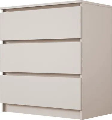 Image de Commode, 3 tiroirs, cachemire, 70 x 79 x 39 cm