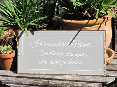 Produktbild von Shabby Chic Metallspruchschild "Schweigen"