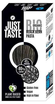MAKARON PROTEINOWY (Z FASOLI CZARNEJ I SOI ZIELONEJ) SPAGHETTI BEZGLUTENOWY BIO 250 g - JUST TASTE