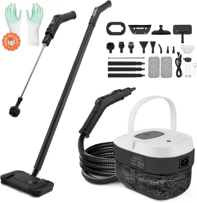 Produktbild von Dampfreiniger, 2500W Hand Dampfreiniger für alles mit 15 Zubehör, 4.5 bar Dampfdruck 1,6L Tank,Tragbarer Steam Cleaner für Fenster, Küche, Boden,Auto