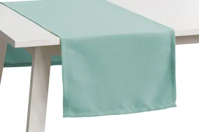 Produktbild von Pichler Strukturuni mit Fleckschutz uni Tischläufer 1er Set 150 x 50 cm PANAMA Rechteck jade , 2 cm breit gesäumt