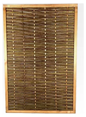Produktbild von Weidenelement "MIA Natur" 180x120cm geflochten aus naturbelassener Weide, Holzrahmen gebeizt