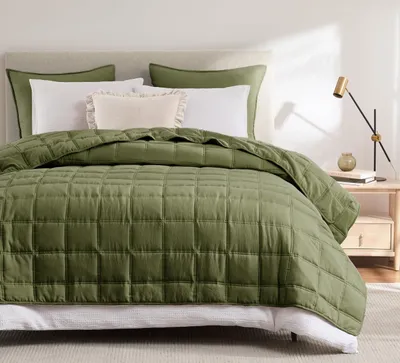 Produktbild von Tagesdecke 300x270 Grün, Weiche Bettüberwurf aus Mikrofaser