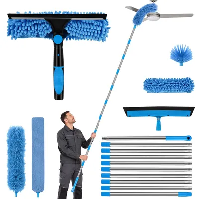 Productafbeelding van Raamwisser 4 m, telescoopsteel, blauw, voor ramen