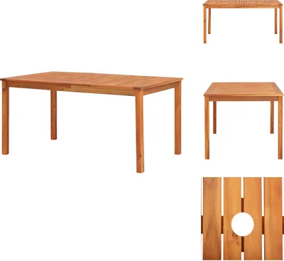 Obrázek produktu pro vidaXL Zahradní stůl 150x90x74 cm z masivního akáciového dřeva - Zahradní stoly