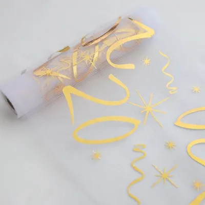 Tafelloper gold 28 cm x 28 m, 20. Geburtstag, Partydekoration