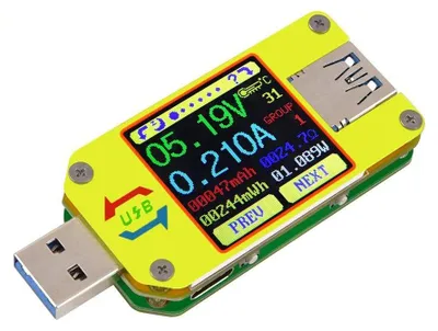 Productafbeelding van USB-metertester met Bluetooth, 1,44 inch LCD-kleurenscherm en multimeter-functies