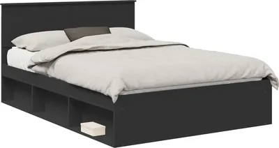 Obrázek produktu pro vidaXL Rám postele černý 140 x 200 cm z masivního borovicového dřeva