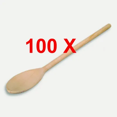 Produktbild von 100 Stück = Kochlöffel, ovale Form aus Holz 35 cm
