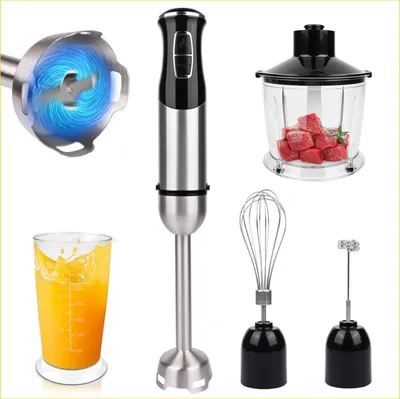 Stabmixer 5-in-1, 1000 W, 21 Stufen, Zerkleinerer, 800+600 ml, BPA-frei