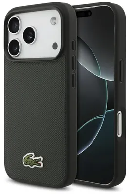 Obrázok produktu pre Puzdro na iPhone 17 Pro Lacoste Iconic Petit Pique v tmavozelenej farbe sinople s logom Magsafe