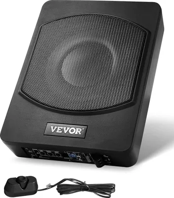 Obrázok produktu pre VEVOR subwoofer do auta pod sedadlo, 240 W, 254 mm, ultraplochý subwoofer do auta pod sedadlo, subsystém pre SUV nákladné vozidlá