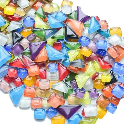 Glasmosaiksteine, 120 Teile, bunt, 1,5 cm, DIY-Basteln