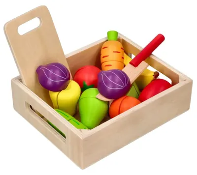 Produktbild von Adam Toys Hölzernes Obst und Gemüse zum Schneiden