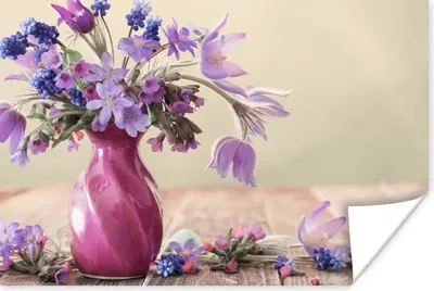 Produktbild von MuchoWow® Poster Frühling - Flieder - Stilleben 90x60 cm - Schlafzimmer