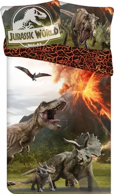 Obrázek produktu pro Dětské bavlněné povlečení JURSKÝ SVĚT barevné Rozměr povlečení: 70 x 90 cm | 140 x 200 cm
