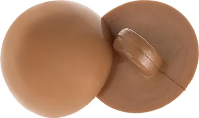 Obrázek produktu pro Knoflík - sada 6 ks - průměr 10 mm - Hnědá
