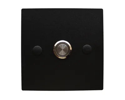 Immagine prodotto di Pulsante campanello per citofono, ingresso, cancello, porta; in acciaio, LED, 9/12/24/230 V, 10x10 cm, quadrato, nero