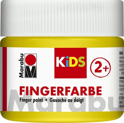 Produktbild von Fingerfarbe Kids - 100 ml gelb. Packung mit 4 Stück