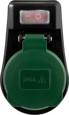 Immagine prodotto di Adattatore REV con interruttore IP44 nero-verde (0020190502)
