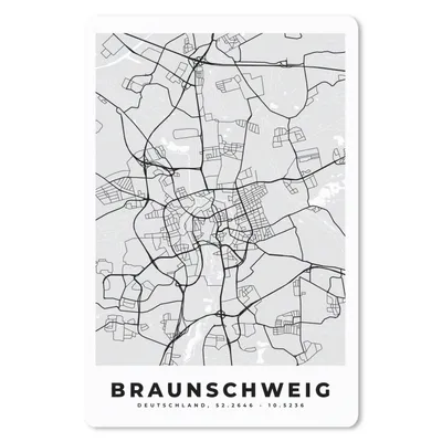 Produktbild von MuchoWow® Mauspad Mousepad Deutschland - Stadtplan - Karte - Braunschweig 18x27 cm - Mousepads - Maus Mat - Pad - Mausunterlage