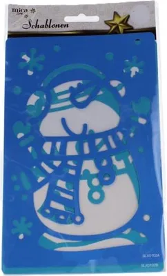 Produktbild von 2 Schablonen für Kunstschnee - Schneemänner - ca. 25 x 14,5 cm