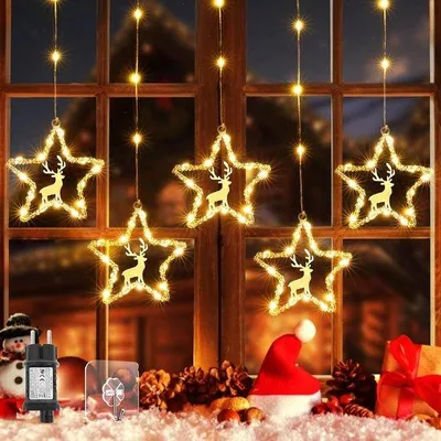 Obrázek produktu pro Vánoční osvětlení s 94 LED diodami, napájení, časovač, 8 režimů, pro vnitřní i venkovní použití, na oslavy a svatby